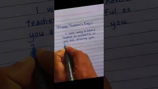 happy teacher's day card writing / teachers day quotes#shorts