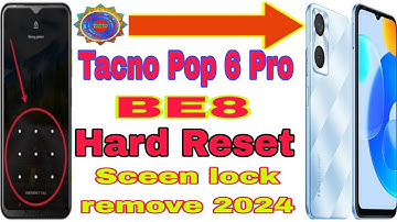 Tecno Pop 6 Pro Hard Reset | Tecno BE8 Pattern Lock Remove // all tacno Hard reset lock remove 100%