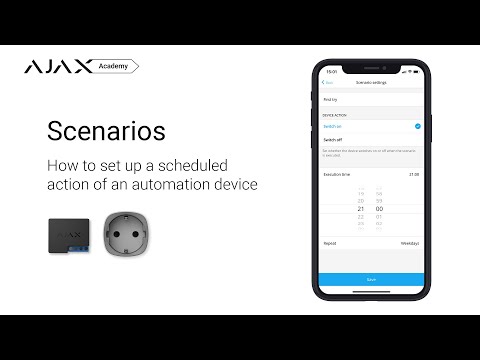 Scenarios: How to set up a scheduled action of an automation device