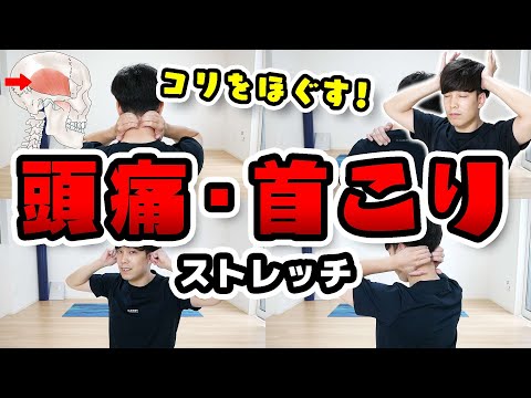 【毎日7分】つらい頭痛の原因をしっかり解消するストレッチ【首コリ/眼精疲労/緊張性頭痛】