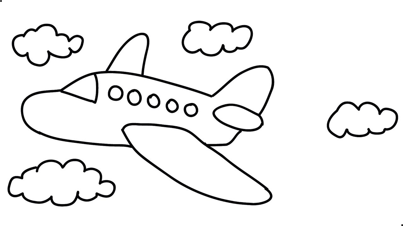 Plane Coloring Pages for Children