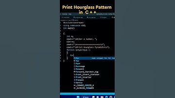 Print Hourglass Pattern in C++ #shorts #youtubeshorts #coding #pattern #cpp