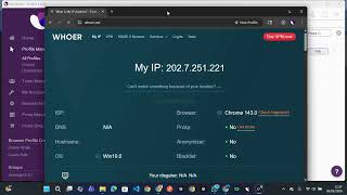 Setting up incognition browser