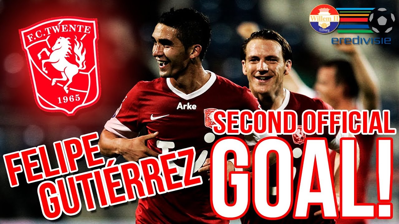 Second Official Goal Felipe Gutiérrez in FC Twente vs Willem II