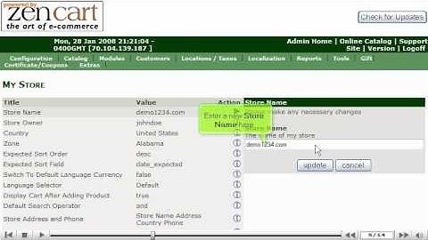 How to configure your store in ZenCart - Zencart Tutorial