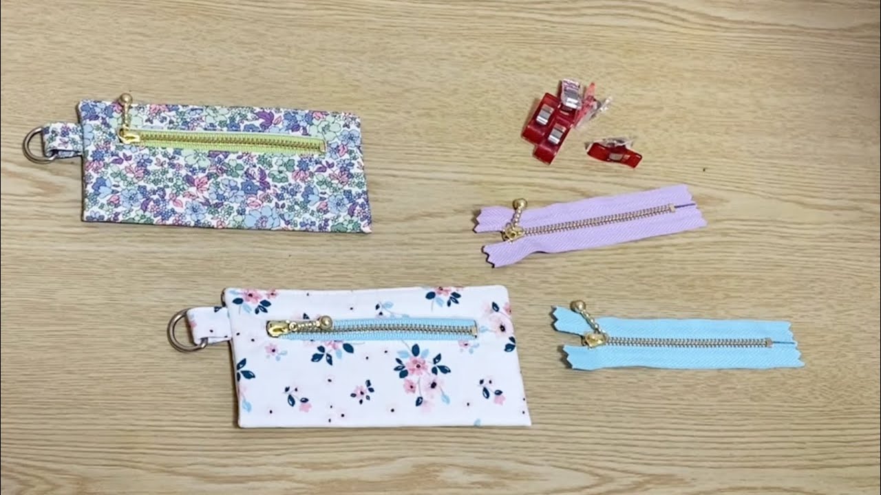 【10cm zipperファスナーポーチ】コイン財布 小銭入れ ハギレ活用 Mini pouch with zipper 10cm