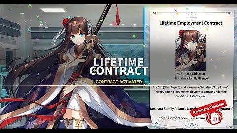 Counter Side : "Nanahara Chinatsu" Lifetime contract cutscene