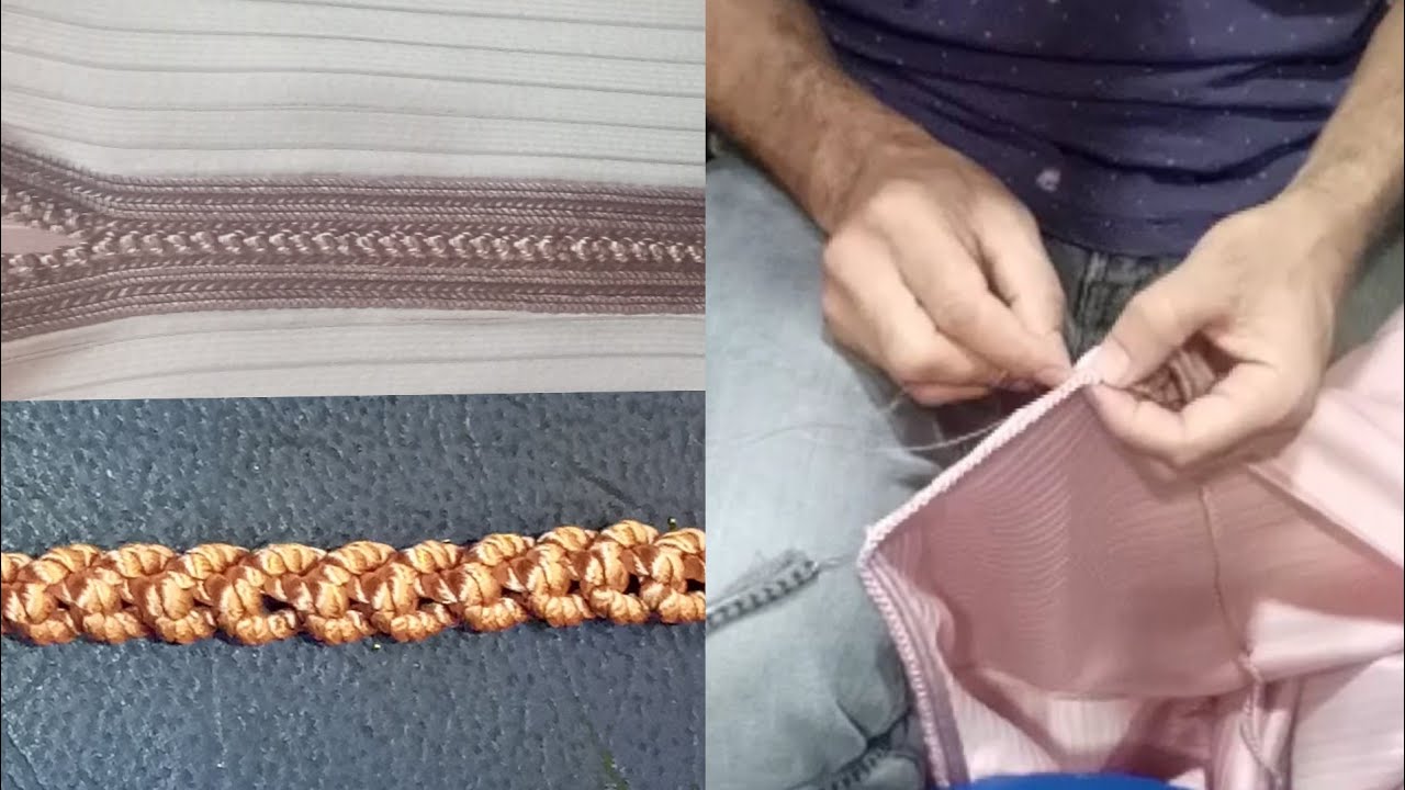 طريقة خياطة الكورميط فالكول ديال القفطان على شكل درس