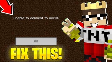 EXTREME SOLUTION FOR UNABLE TO CONNECT TO WORLD PROBLEM MINECRAFT PE |  SOLVED✅