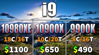 Core i9 10980XE vs Core i9 10900X vs Core i9 9900K | PC Gaming Benchmark Test