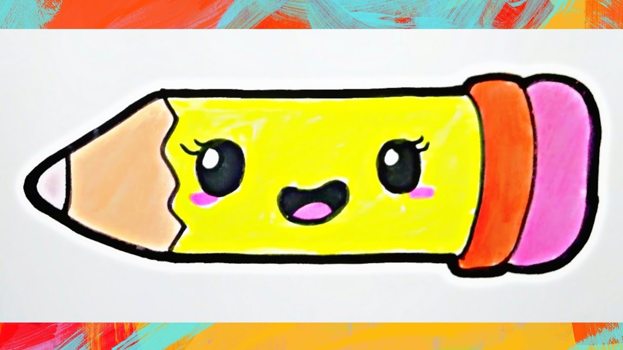 How to draw a cute pencil Drawing for kids YouTube