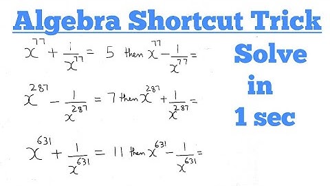 Algebra shortcut trick part 2 |  maths trick by imran sir