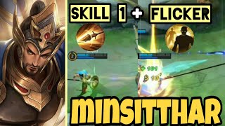 MINSITTHAR FULL TANK BEST BUILD IN 2021 / USE SKILL 1 AND FLICKER TO CATCH THE ENEMY /MOBILE LEGEND