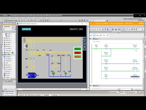 TIA PORTAL: démarrage direct avec simulation en HMI