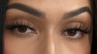 I Got Lash Extensions! Quick Video of the Before, After & With Makeup! Volume Wispy
