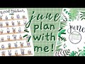 plan with me: june 🌿 bullet journal set-up
