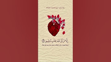 إِلا منْ أتى الله بقلبٍ سليمٍ♥️#معاذ_صيام#quran#راحة_نفسية#تلاوة_خاشعة#قرآن
