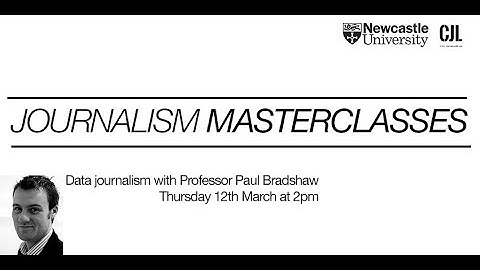 Data journalism masterclass, with Professor Paul Bradshaw