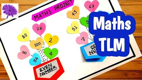 Odd and Even Number Project| maths tlm| tlm for primary school