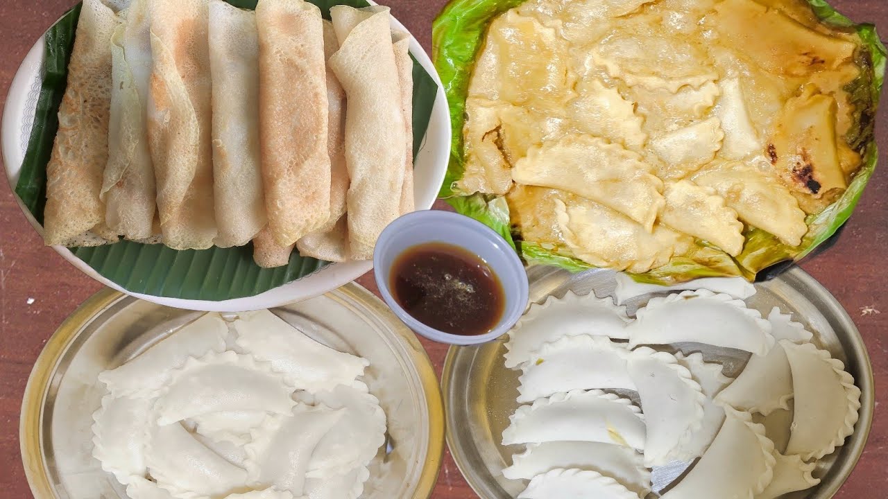  পাটিসাপটা পিঠা আর কলা পাতায় পুলি পিঠার রেসিপি। patisapta pitha r Puli pitha Recipe 