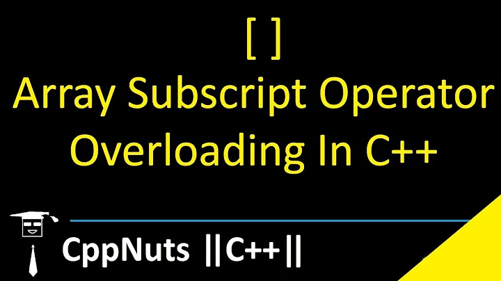 Array Subscript Operator Overloading In C++ | Operator Overloading In C++