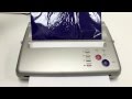 Stencil Fax Machine Demo for making tattoo Stencil Outlines