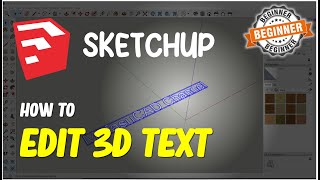 Sketchup How To Edit 3D Text