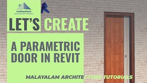 Create A Parametric Modern Door Family In Revit | Revit Malayalam Tutorials