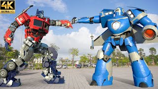 TRANSFORMERS: Rise of the Beasts - Optimus Prime vs Robot Blue Latest Battle [4K] #2023 screenshot 3