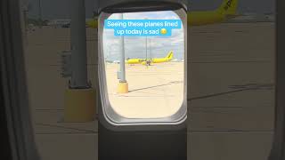 Spirit planes lined up at O’hare airport after shutdown #aviation