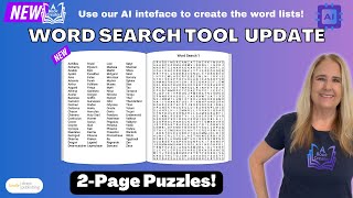 🚨Create Large Print Puzzles with A Book Creator: 2-Page Word Searches Made Easy🧩