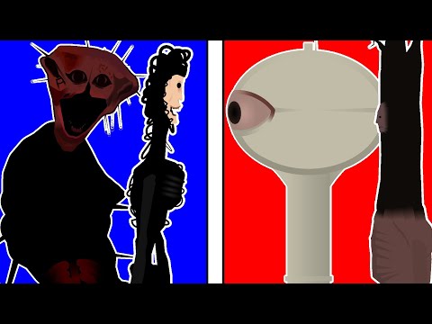 The Boiled One And The Locust VS Doctor Nowhere Creatures (Analog Horror) Stick Nodes Animation - 2