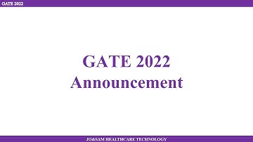 GATE 2022 Announcement 📢 📢 📢  | Important dates  | Eligibility criteria | Question paper pattern