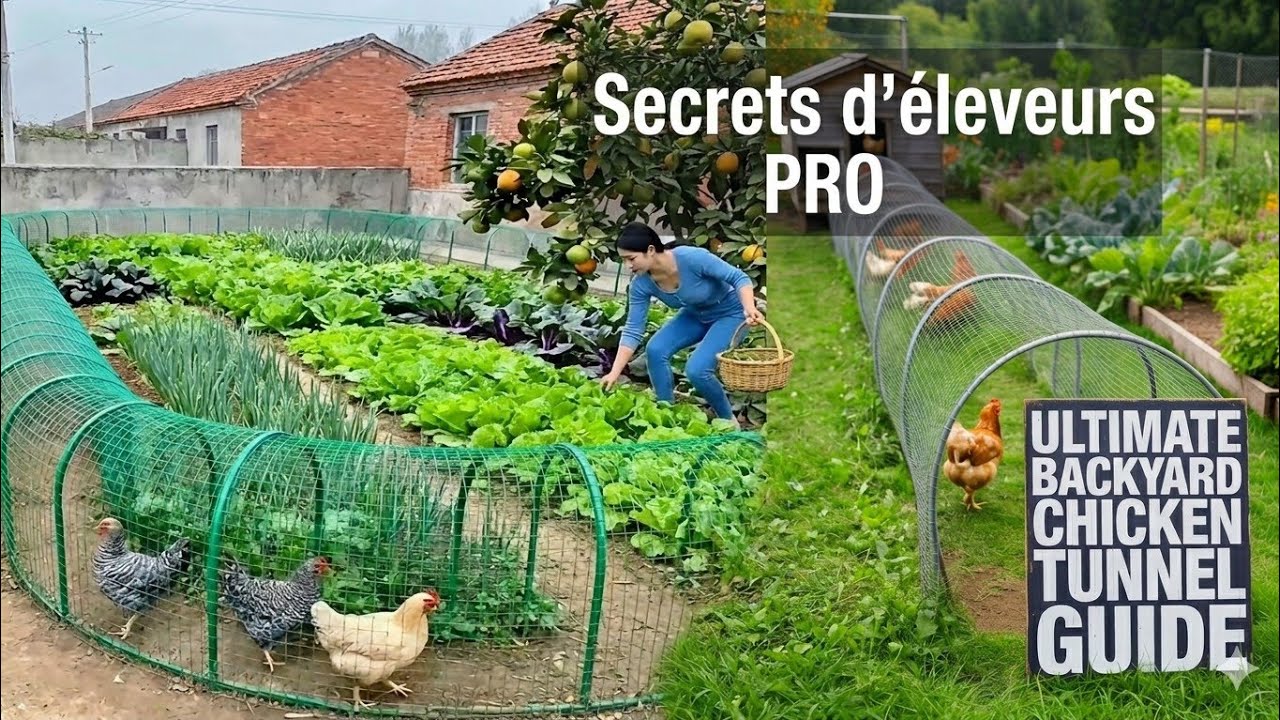 Élevage des poules,dans tunnel écologique #tunnel #elevage #poules #shorts 