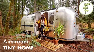 Couple Reduces Cost of Living by Converting an Airstream Camper Into a Tiny House