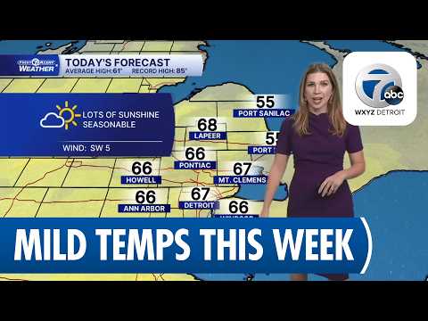 More Sunshine and Mild Temperatures This Week in Detroit