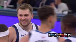 Luka Doncic ONE LEGGED 3pt and 1 against the Knicks