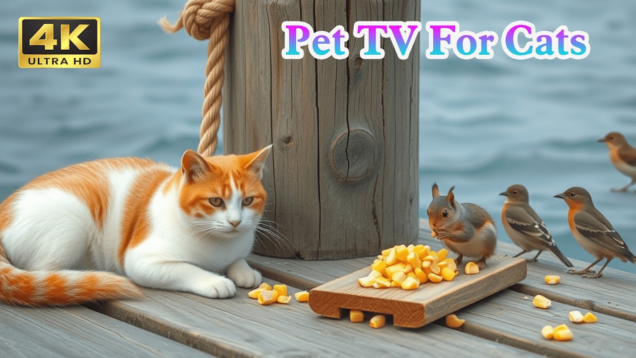 Cat Live Stream 🔴 Calming Nature for Anxiety - Birds & Squirrels