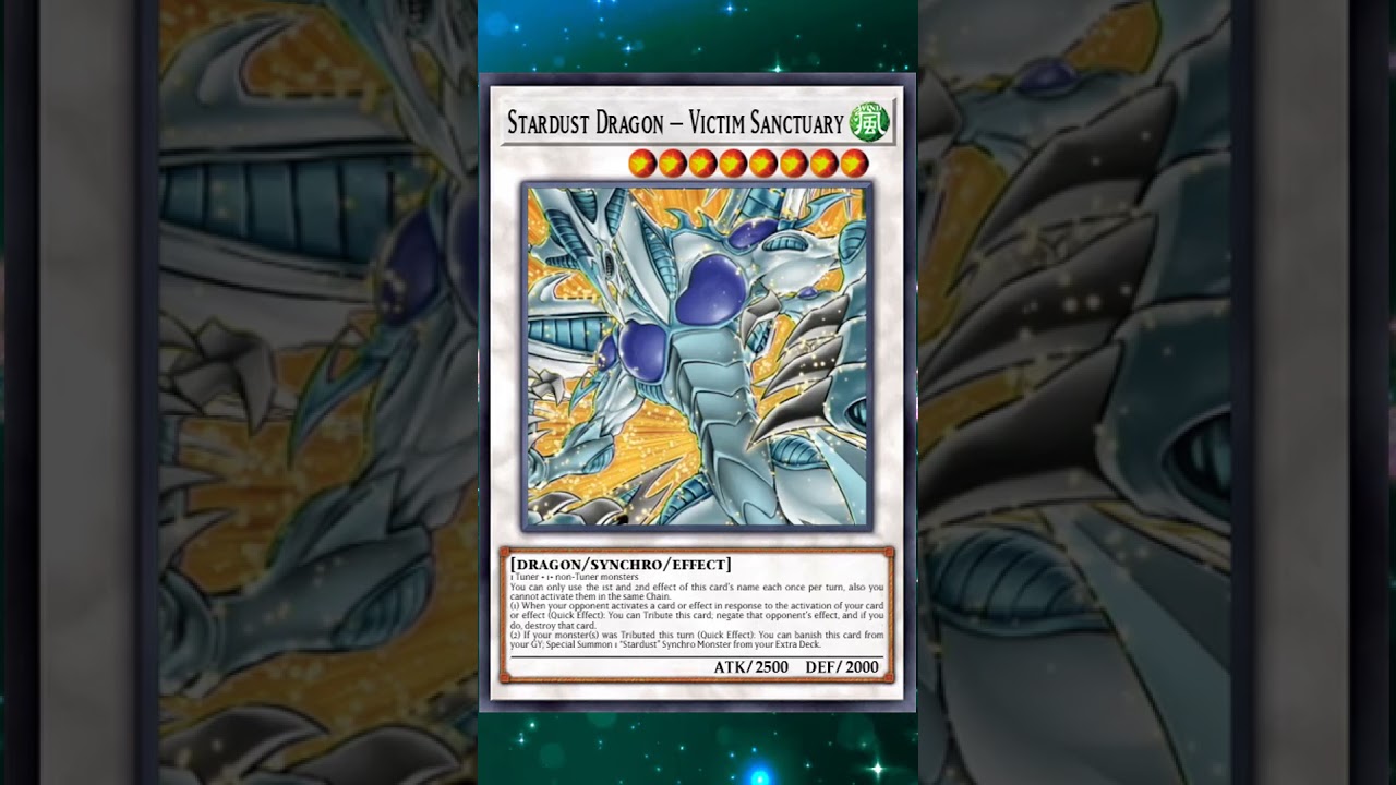 Stardust Dragon  Victim Sanctuary #yugioh #yugiohtcg #yugiohcards - YouTube