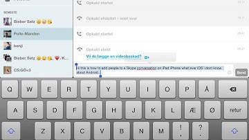 How to add people to a conversation on iPad (Skype)