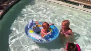 My 5 Month Old Baby Reston in the Swimming Pool for the First Time with Friends