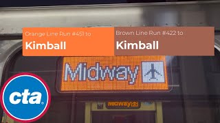 CTA **Brorange** Line train | Roosevelt to Midway ✈️