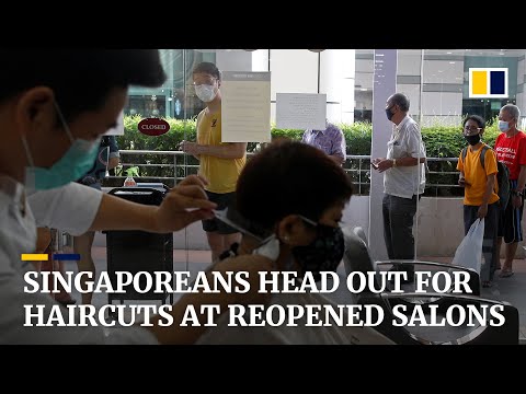 Singaporeans head to hair salons as some coronavirus measures slightly eased