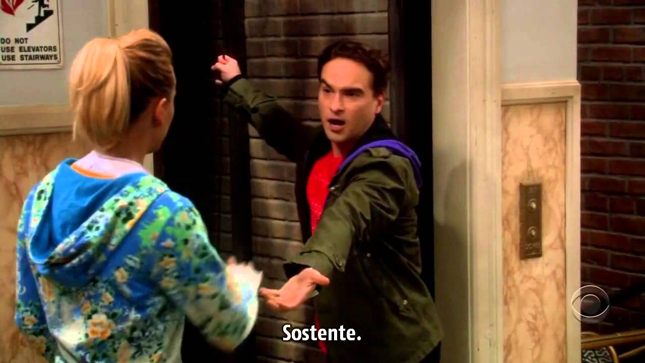 The Big Bang Theory - Leonard se lleva a Penny por el ascensor - YouTube