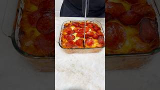 Pizza casserole #food #snack #cheese #pizza #pepperoni #biscuit