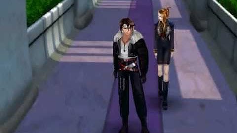 Final Fantasy VIII - Squall Walking with Quistis at Balamb Garden