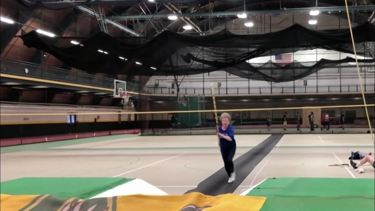 84 year old pole vaulter trains for international competition