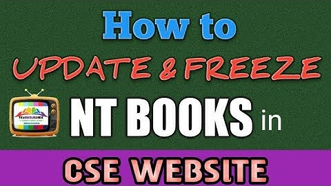 HOW TO ENTER NT BOOKS IN CSE WEBSITE?