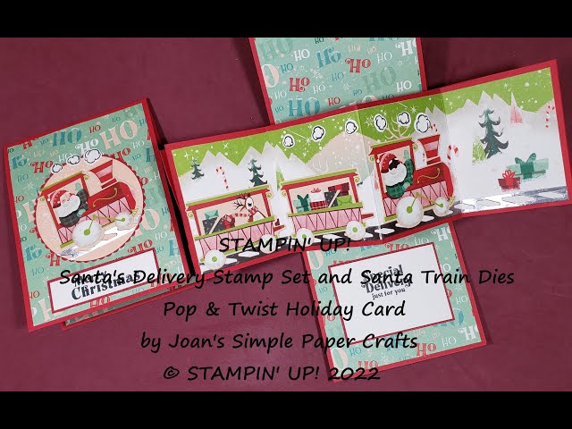 最後の１点限り♡未使用　サンタトレインスタンプ＆ダイ　スタンピンアップ STAMPIN UP! Santas Delivery Stamp Set and Santa Train Dies Pop
