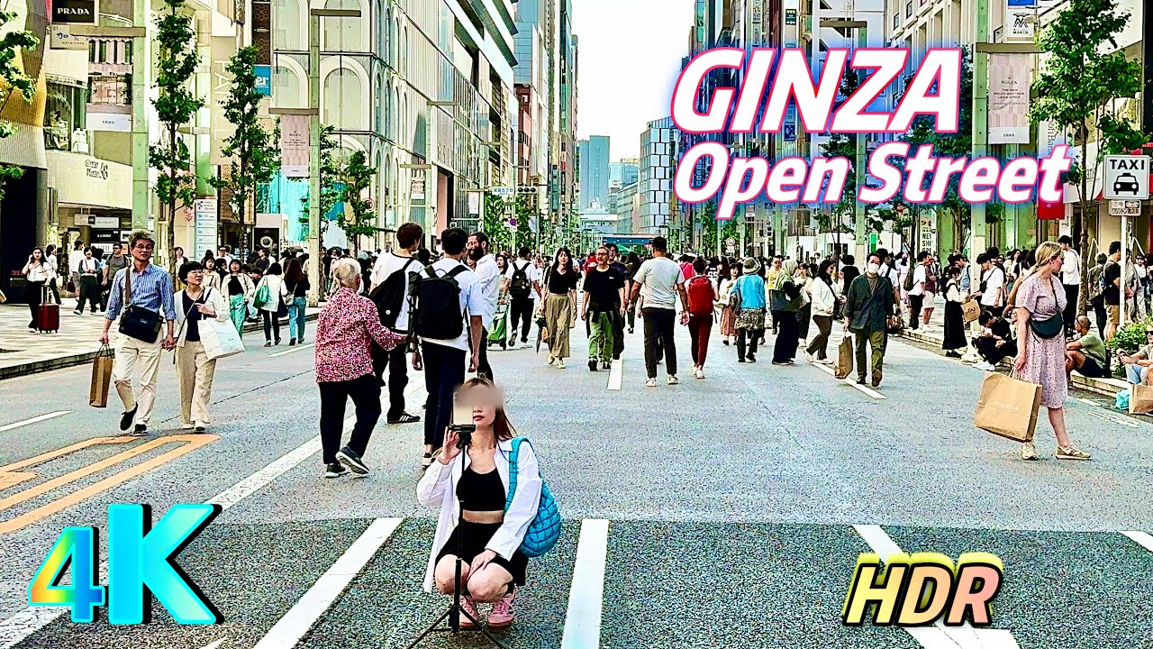 Ginza Walk - Relaxing Sunday Stroll, a frame from the walk